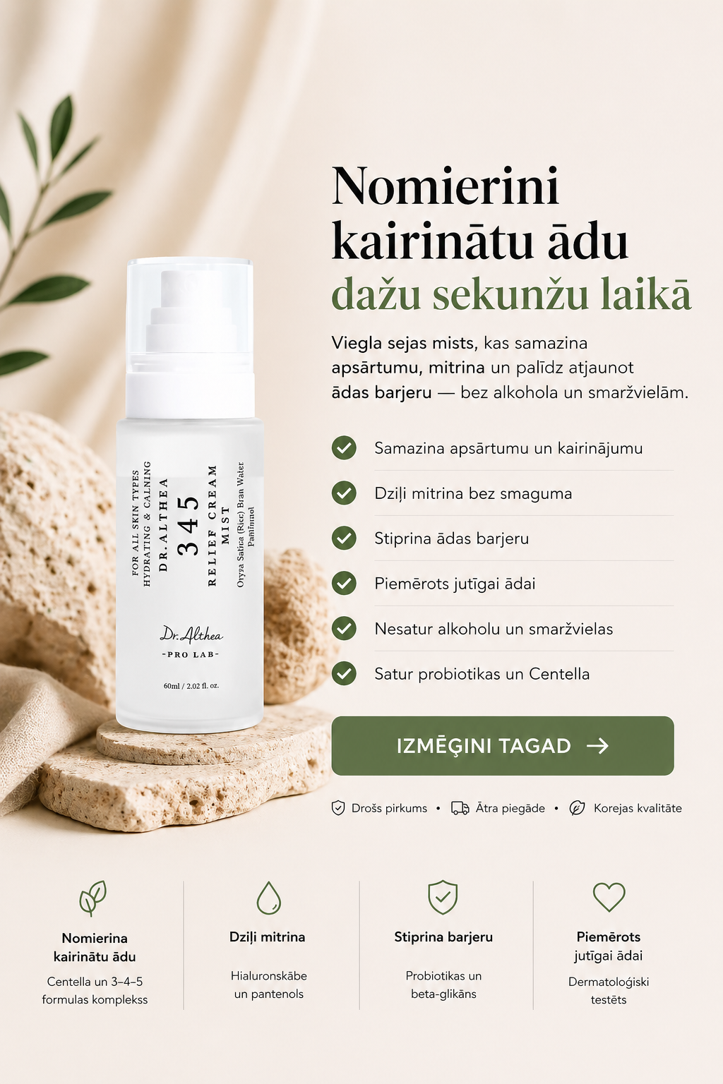 Dr. Althea – 345 Relief Cream Mist – 60 ml