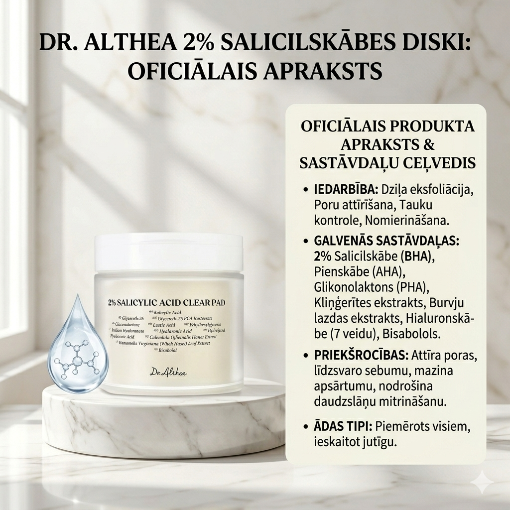 Dr. Althea – 2% salicilskābes caurspīdīgās plāksnītes – 60gb