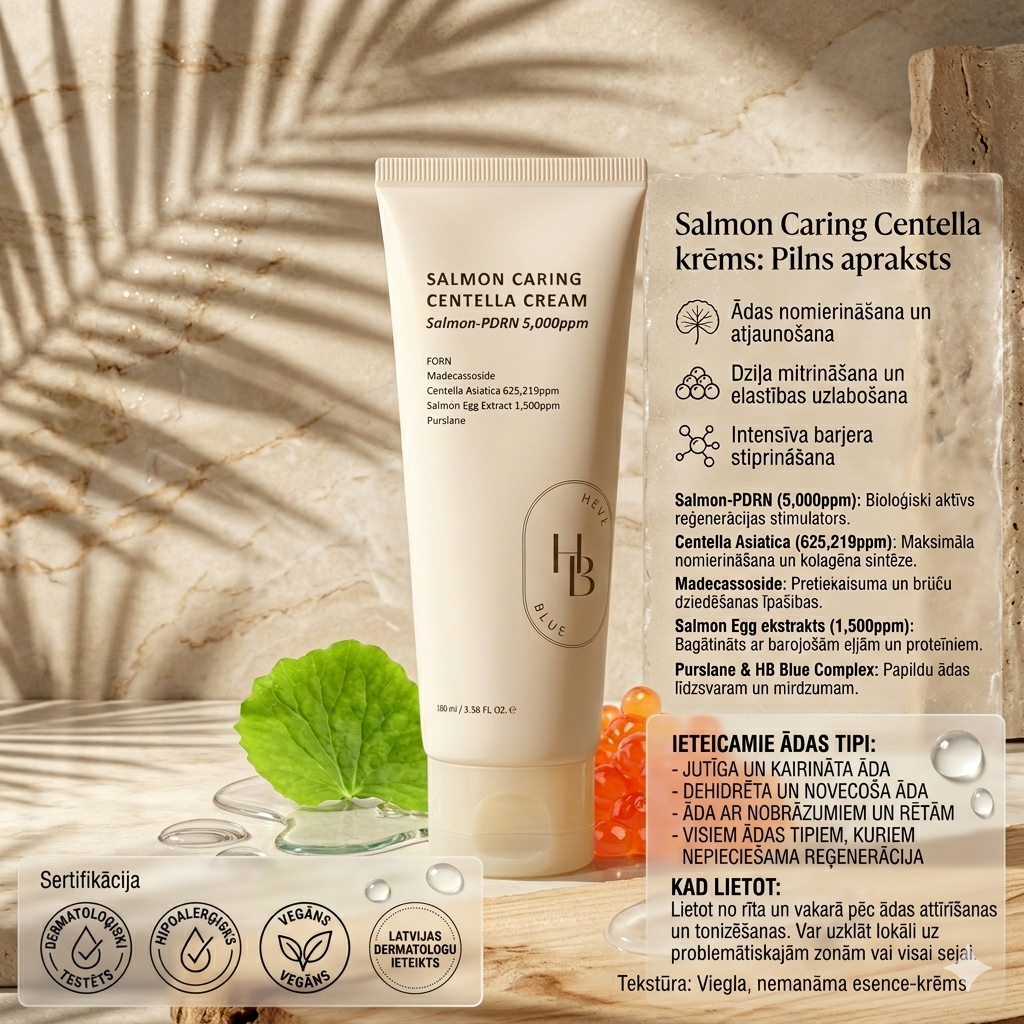 HEVEBLUE – Laša kopšanas centellas krēms – 100 ml