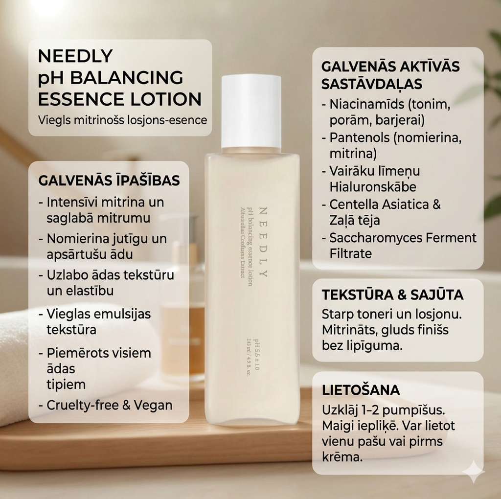 NEEDLY – PH Balancing Essence lotion – 145 ml