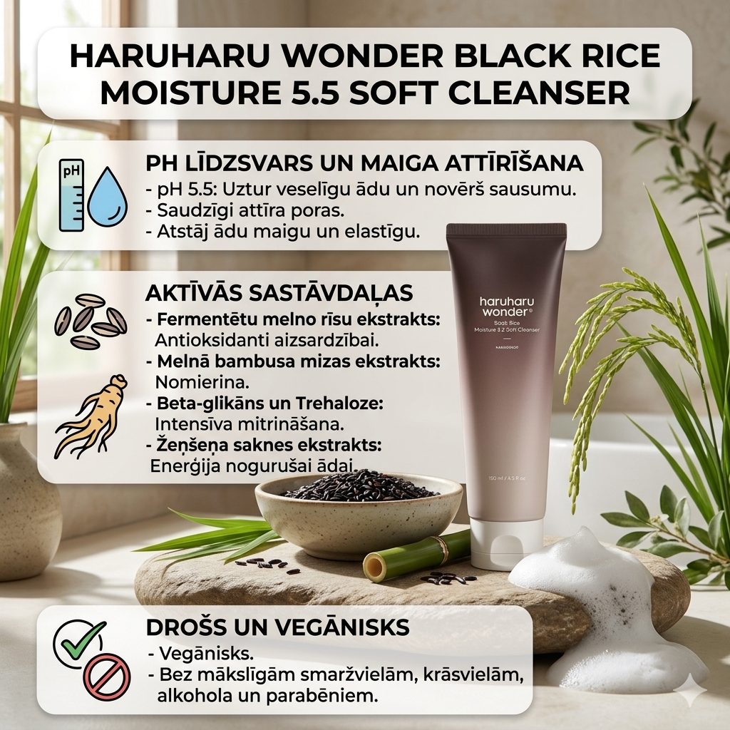 Haruharu Wonder – Black Rice Moisture 5.5 Soft Cleansing Gel – 100 ml