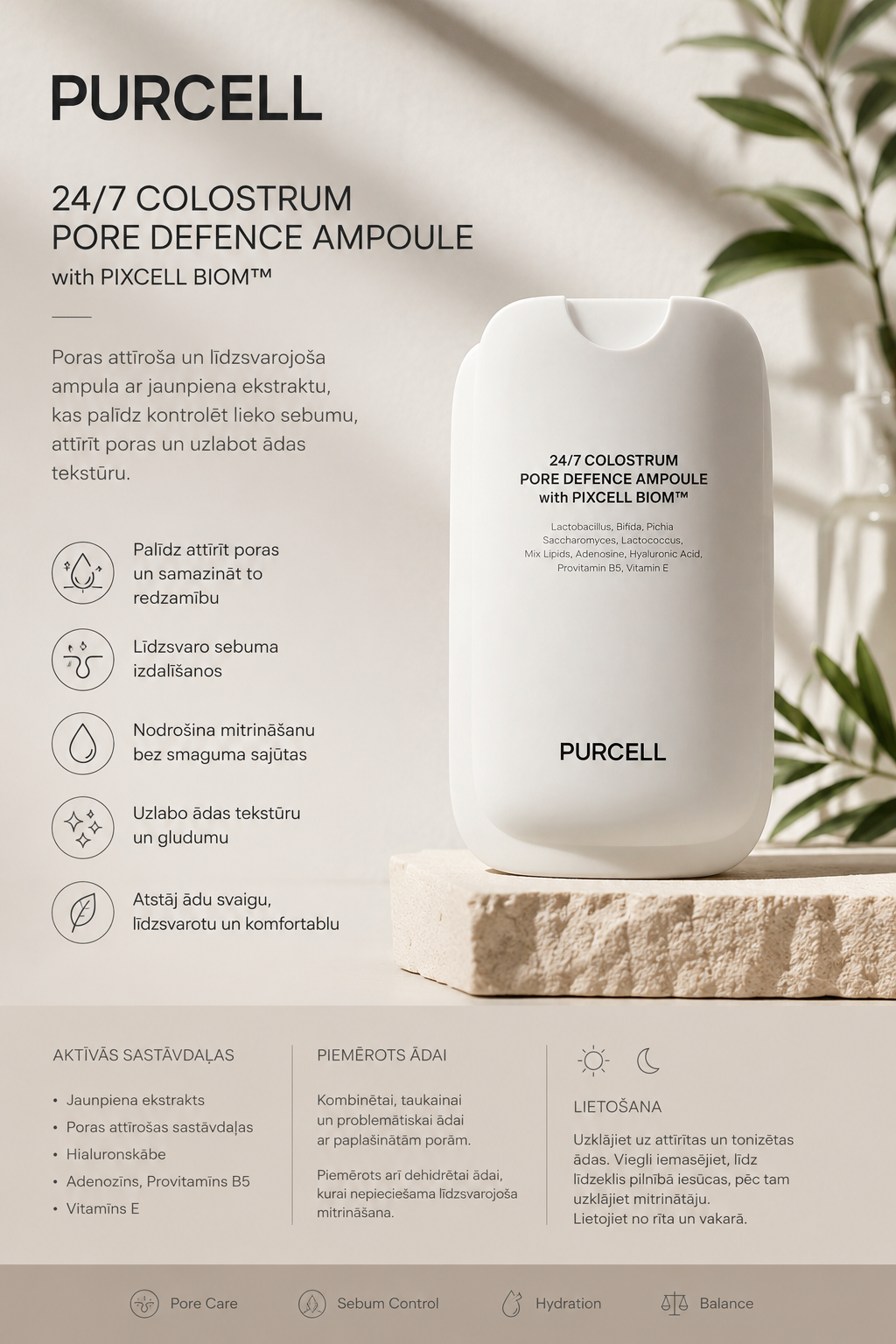 PURCELL – 24/7 Colostrum Pore Defence Ampoule