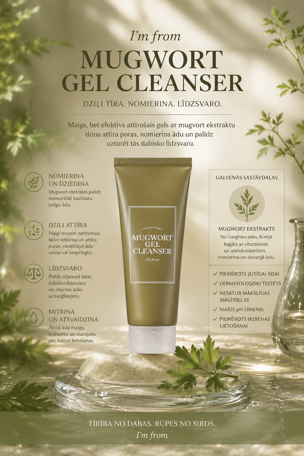 I'm From – Mugwort Gel Cleanser – 150 ml
