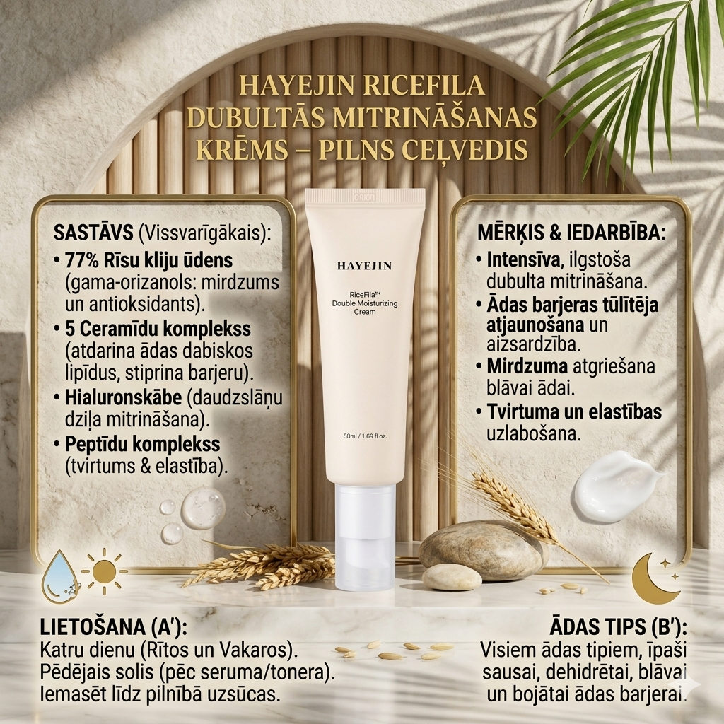 HAYEJIN – RiceFila dubultmitrinošais krēms – 50 ml