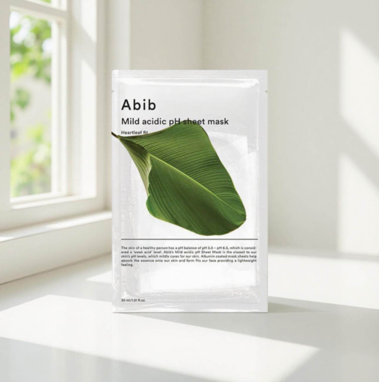 Abib – Mild acidic ph sheet mask- Heartleaf fit